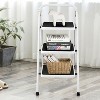 Cesicia White 3-Step Folding Ladder with Handgrip and Anti-Slip Platform - 4 of 4