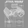 Womens Star Wars TIE Fighter Schematic Racerback Tank - 2 of 4
