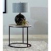 Lainey Round End Table with Faux Marble Top Gray/Black - Coaster - 2 of 4