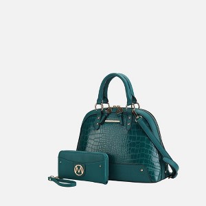 MKF Collection Nora Luxury Croco-Embossed Satchel Bag and Wallet Set by Mia K - 1 of 4