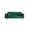 NicBex Convertible Loveseat Sofa Modern 2-Seat Upholstered Velvet Sofa Couch Adjustable Sofa Bed for Bedroom,Living Room,Office - 4 of 4