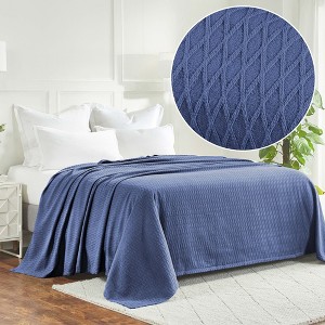 Diamond Weave Cotton Blanket by Blue Nile Mills - 1 of 4