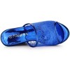 Allegra K Women's Glitter Platform Slip on Wedge Slide Sandals - 3 of 4