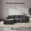 108" L-Shaped Corduroy Sectional Sofa - Plush Modular Couch with Left Chaise, No Assembly Required, Modern Lounge Sofa for Living Room - 3 of 4
