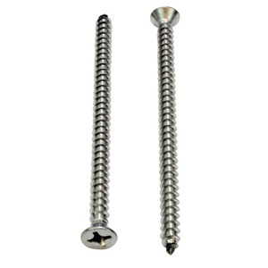 Bolt Dropper Stainless Flat Head Phillips Wood Screw - 1 of 4