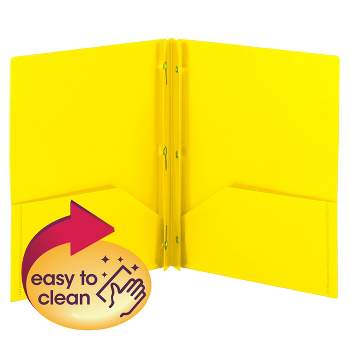 Smead Poly Two-Pocket Folder with Tang Style Fasteners, Letter Size, 3 per Pack