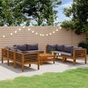 vidaXL Wooden Lounge Set Dark grey, Natural wood - 2 of 4