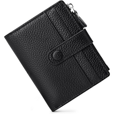 FATMOON Slim Wallet for Women -  RFID Blocking Fashion Minimalist Bifold with Zipper Coin Purse | Fits Travel | Lightweight PU Leather