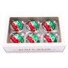 Kurt Adler 80MM Red and Green Reindeer Glass Ball Ornaments, 6 Piece Set - 2 of 4