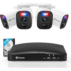 Swann DVR Security System, SWPRO Square Home Bullet Camera, 84680 Hub, Black - 1 of 4