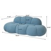 WJShome 90" Modern Curved Couch For Living Room,Lazy Floor Couch, Boucle LoveSeat 3 Seater Sofa, Cozy Leisure Couches for Apartment - 4 of 4