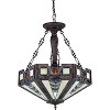 Chloe Lighting CH33421AM20-UH3 Baxter Tiffany-Style 3 Light Mission Inverted Ceiling Pendant Fixture 20" Shade - 2 of 4