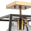 Artcraft Lighting Bridgetown 1 - Light Semi-Flush Mount in  Black/Harvest Brass - 4 of 4