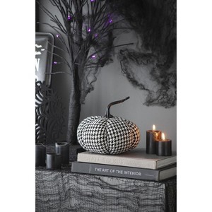 Fabric Plaid Pumpkin Decor, for Holiday Halloween Decoration - 1 of 4