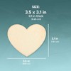 Juvale 24 Pack Unfinished Wood Heart Cutouts, 3.1 x 3.5 In, Ideal Arts & Crafts Supplies, Decorations for Valentine's Day - 4 of 4
