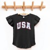 The Juniper Shop USA Blue Willow Flutter Sleeve Tee - 3 of 4