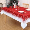 Holiday Party Tablecloth - Merry Christmas Print for Dining Room/Kitchen Decor - 3 of 4