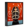 Stupell Industries Dog in Football Helmet Sports Plays Framed Giclee Art, Black, 24" x 24" - 2 of 4