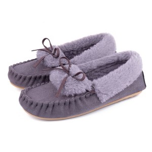 RockDove Women's Naomi Faux Fur Moccasin Slipper - 1 of 4