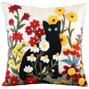 LISM Cotton Canvas Boho Embroidered Pillowcases - 1 of 4