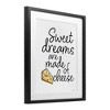 Stupell Industries Sweet Dreams Are Made Of Cheese Framed Print Under Glass Art - 2 of 4