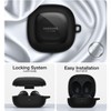 SURITCH Protective Case for Samsung Galaxy Buds FE(2023)/Buds 2 Pro(2022)/Buds 2(2021)/Buds Pro(2021)Buds Live(2020), Shockproof Earbuds Cover, Black - 3 of 3
