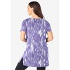 Roaman's Plus Size Cotton Short Sleeve V-Neck Ultimate Tunic - 3 of 4