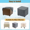 Unique Bargains Elastic Living Room Bedroom Square Foot Stool Cover - 4 of 4