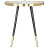 Particle Side Table 20"H, Gold & Black Mirror Glass Modern Accent Table By Zuo Modern - 3 of 4