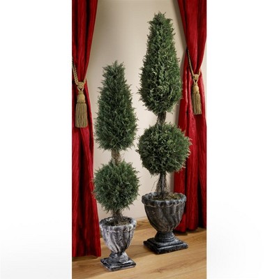 Everlasting Boxwood Topiary in Stone-Finish Resin Urn, 56" High