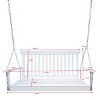Okak Sturdy Fir Wood Porch Swing with Chains,Comfortable Patio Hanging Chair with Arms,Outdoor Bench Swing for Patio,Garden,Backyard - 3 of 4