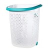 2 Bushel Rolling Plastic Laundry Hamper with Pop-up Handle, White, Adult / Tween - 3 of 3