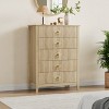 Fluted White Dresser for Bedroom, 43" Tall Storage Dresser Tower with 5 Drawers, Modern Chest of Drawers, Storage Organizer Unit for Closet, Entryway - 2 of 4