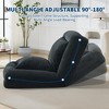64.9" Upholstered Human Dog Bed for Adult & Pets, Large Bean Bag Bed with 5 Adjustable Position, 2 Soft Pillows, Chenille Tatami Bean Bag Lounge - 4 of 4