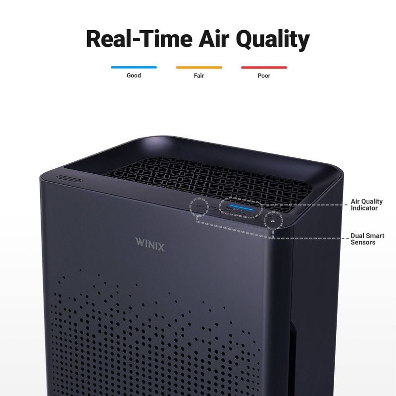 Winix AM80 4 Stage True HEPA Air Purifier with Washable AOC Carbon Filter and Plasma Wave Technology, 6 of 9