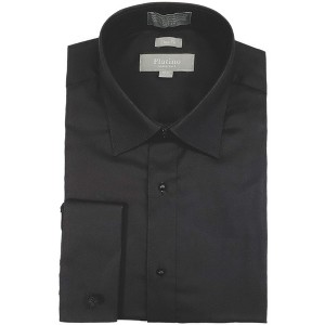 Men's Textured Slim Fit French Cuff Cotton Tuxedo Shirt, N 14.5 - 18.5 - 1 of 3