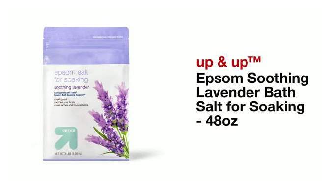 Epsom Soothing Lavender Bath Salt for Soaking - 48oz - up &#38; up&#8482;, 2 of 10, play video