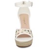 Allegra K Women's Lace Platform Espadrilles Wedge Sandals - 2 of 4