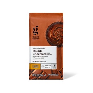 Naturally Flavored Double Chocolate Light Roast Ground Coffee 12oz - Good & Gather™ - 1 of 4