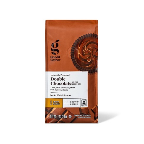 Naturally Flavored Double Chocolate Light Roast Ground Coffee 12oz - Good &  Gather™ : Target