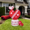 Northlight LED Lighted Inflatable Valentine's Day Rotating Heart Outdoor Decoration - 5' - image 2 of 4