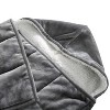 10lbs 50"x60" Hooded Shiny Velvet Reversible to Faux Shearling Weighted Throw Gray - Pur Serenity: Adult Glass Microbead Filling - 2 of 4