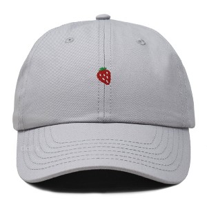 Dalix Lil Strawberry Embroidered Cotton Summer Outdoor Baseball Cap Dad Hat Womens - 1 of 4