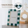 Folkulture Picture Frames, Resin Checkered Picture Frame or Green Photo Frames for Wall, Large Picture Frames for Wall Pictures - 3 of 4