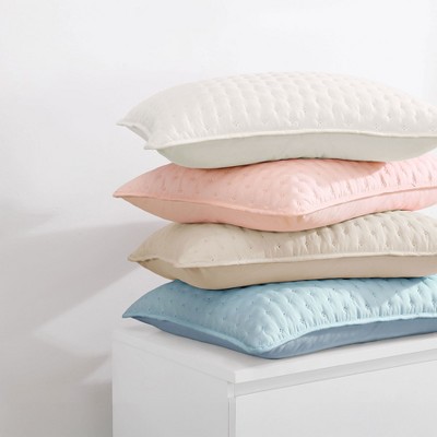 Beige Full Microfiber Bubble Quilt Set with Shams