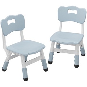 Kids Chairs Plastic, Preschool Chairs, with Non-Slip Pads, Max Load 180 Lbs for Daycare, Classroom & Home Use, 2 Pack - 1 of 4