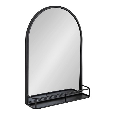 20" x 28" Estero Functional Wall Mirror Black - Kate & Laurel All Things Decor