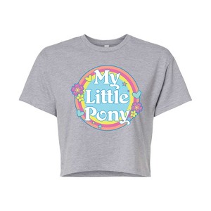 Women's - My Little Pony - Retro Rainbow Badge Cropped Graphic T-Shirt - 1 of 4
