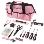 Fleming Supply Heat-Treated Tool Kit and Repair Set With Carrying Bag - Pink, 123 Pieces