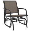vidaXL Garden Glider Chairs 2 pcs Brown 24 in.x29.9 in.x34.3 in. Textilene&Steel - 3 of 4